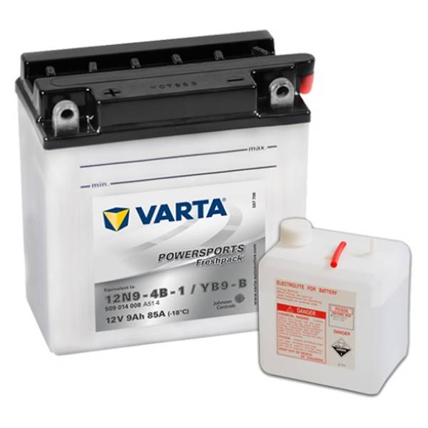 VARTA YB9-B MC Batteri 12V 9AH 85CCA (136x76x134mm) +venstre YB