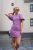 Check Suiting Mini Dress Wild Orchid