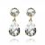 Classic Drop Earrings Gold Crystal