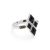 Eleven Signature Ring Silver Black Obsidian