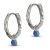 Enamel Hoops Belle Cornflower Silver