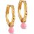 Enamel Hoops Belle Light Pink