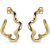 Enamel Hoops Curly Gold