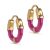 Enamel Hoops Lina Small Fuchsia Pink