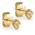 Enamel Studs Liana Clear CZ Gold