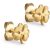 Enamel Studs Organic Clover Gold