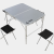 Foldable alu set/table and chairs, sett med stol og bord