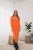 Light Stretch Jersey Midi Dress Vibrant Orange