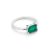 Zip Ring silver Green Onyx